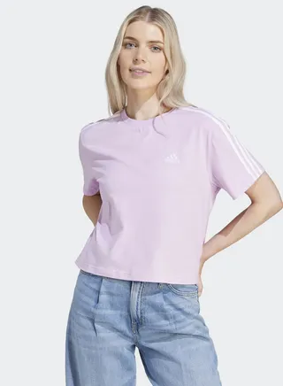 Essentials 3-Stripes Single Jersey Crop Top