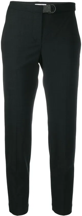 Cropped Slim Fit Trousers