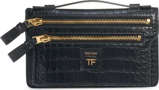 Mini Croc Embossed Leather Crossbody Bag