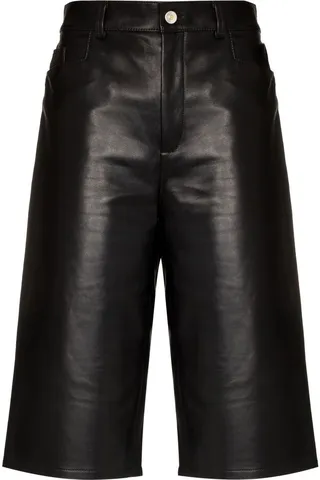 Poppy boyfriend lambskin shorts
