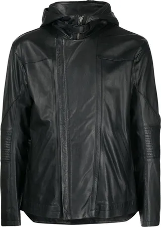 Photograph-Print Leather Jacket