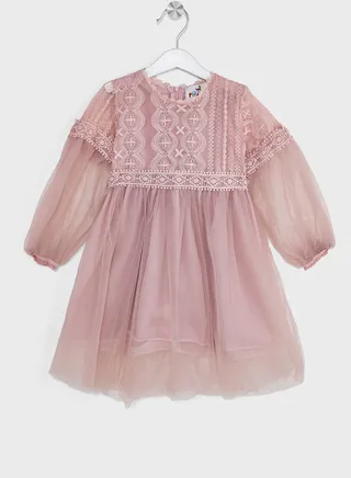 Girls Casual Lace Dress