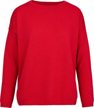 At Last... - Cashmere Sparkle Sweater In Red