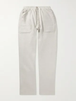 Wide-Leg Cotton-Jersey Sweatpants