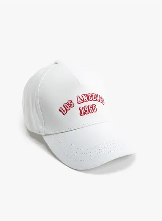 Cap Hat Slogan Embroidered Cotton