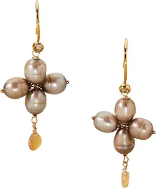 Asterales 14K Yellow Goldplated & Multi-Stone Dangle Earrings