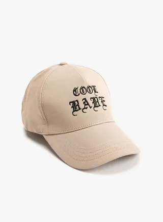 Cap Hat Slogan Embroidered Cotton