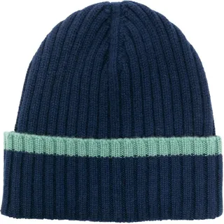 Stripe-Trim Cashmere Beanie