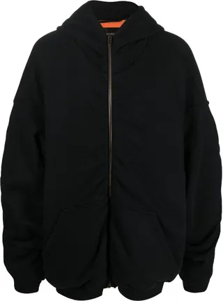 Oversized Bomber hooded jacket