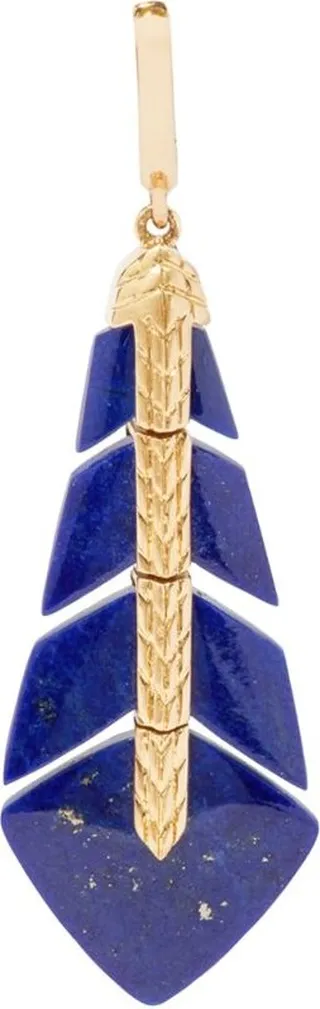 Annoushka Yellow Gold And Lapis Flight Feather Charm