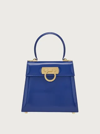 Ferragamo Women Iconic Top Handle (S) Blue
