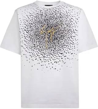 splatter print short-sleeve T-shirt