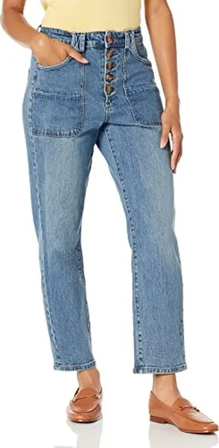[BLANKNYC] Womens Pocket Button Fly Leg Pant Jeans