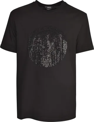 Bead Embellished Medusa Head T-shirt
