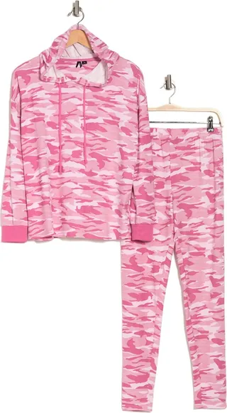 Hooded Long Sleeve Top & Pants Pajamas