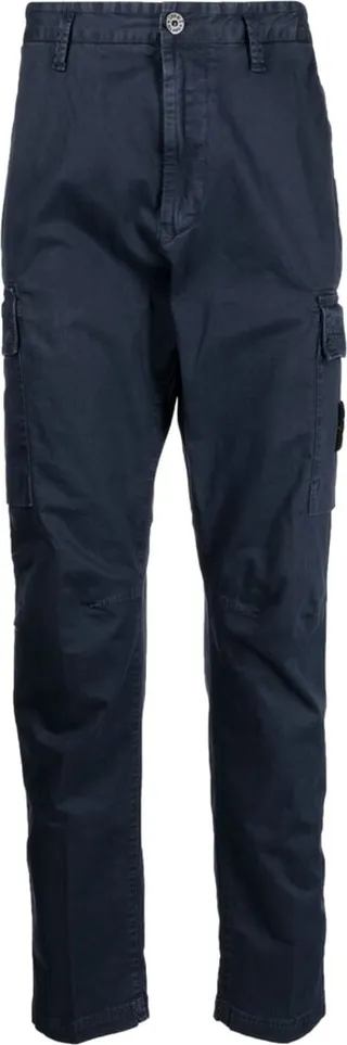 Side-Pockets Straight-Leg Trousers