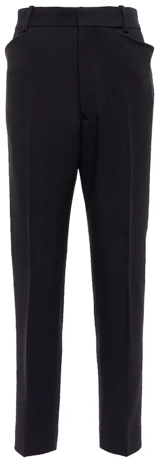 High-rise virgin wool cropped pants
