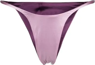Reversible Satin-Finish Bikini Bottoms