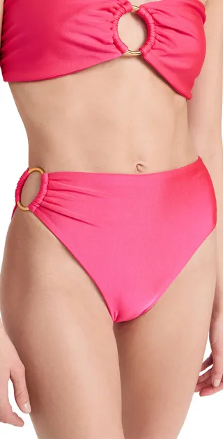 Sara Cristina Gold Ring Bikini 90's Cut High Bottoms