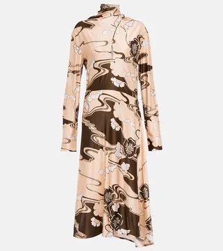 Printed midi dress
