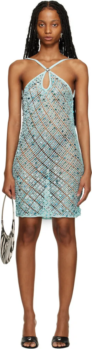 Coperni Blue Sequin Minidress