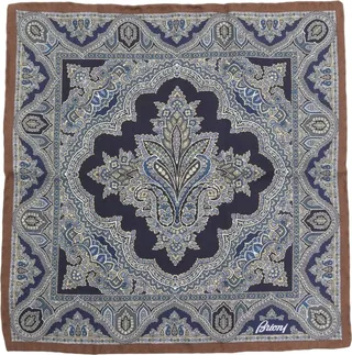 Paisley-Print Silk Handkerchief