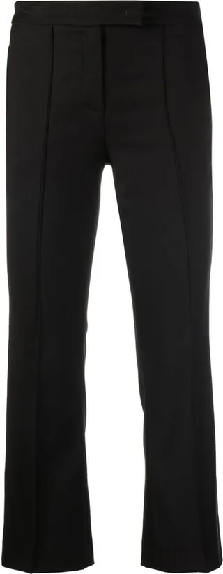 Portula pintuck-detail cropped trousers