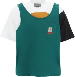 T-shirt With Sewn-in Tank Top