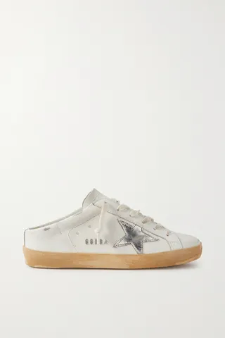 Golden Goose Deluxe Brand - Superstar Sabot Distressed Leather Slip-on Sneakers - White