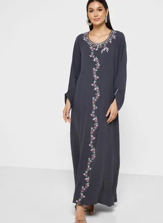 Floral Embroidered Jalabiya
