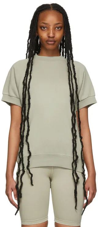 Essentials Green Short Sleeve Sweatshirt