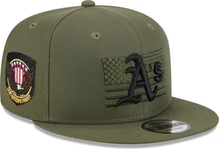 Men's New Era Green Oakland Athletics 2023 Armed Forces Day 9FIFTY Snapback Adjustable Hat