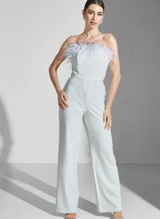 Bardot Fringe Wide Leg Jumpsuit