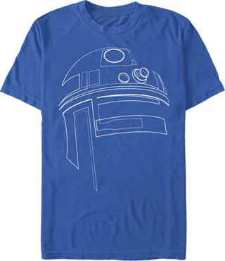 Men's Star Wars R2-D2 Outline T-Shirt - Royal Blue - 2X Large