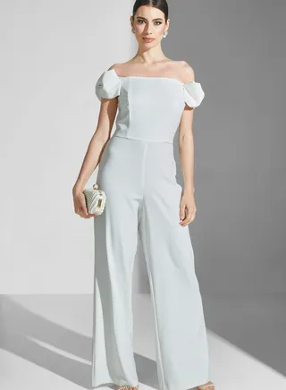 Bow Detail Wide Leg Jumpsuit