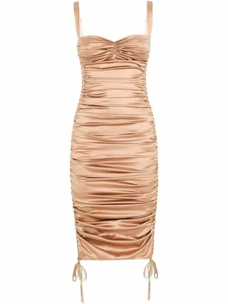 Ruched Mid-Length Dress