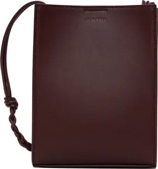 Jil Sander Burgundy Small Tangle Shoulder Bag