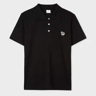 Women's Black Zebra Polo Shirt