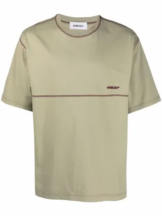 logo-embroidered T-shirt