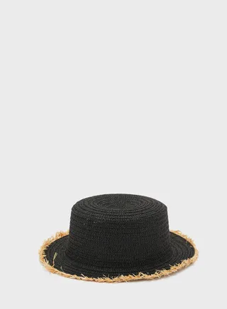 Frayed Edge Boater Hat