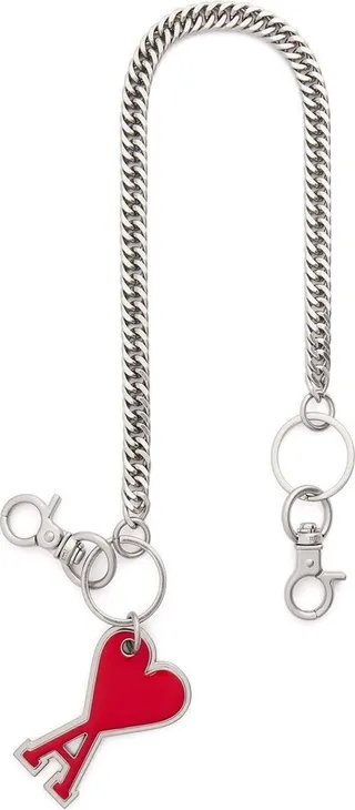 Logo-Charm Chain-Link Keyring