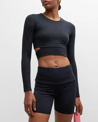 Lucy Wraparound Tie Crop Top