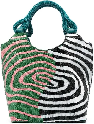 Bead Embellished Tote Bag