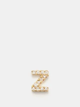 Initial Diamond & 18kt Gold Charm (n-z)