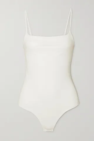 Commando - Faux Stretch-leather Bodysuit - White