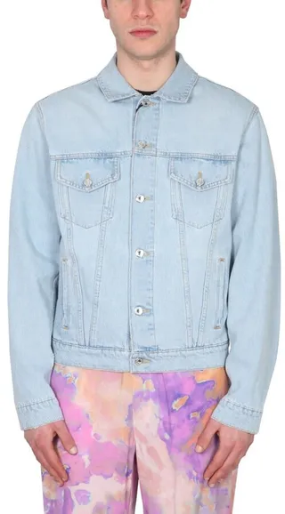 MSGM Logo Patch Denim Jacket