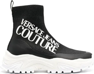 Logo-Print Sock-Style Sneakers