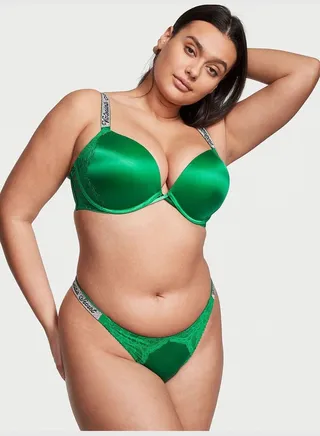 Shine Strap Lace Brazilian Panty
