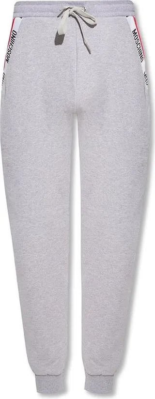 Moschino Logo-Printed Trim Drawstring Track Pants