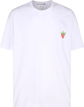 Comme des Garçons Shirt Strawberry Printed Crewneck T-Shirt